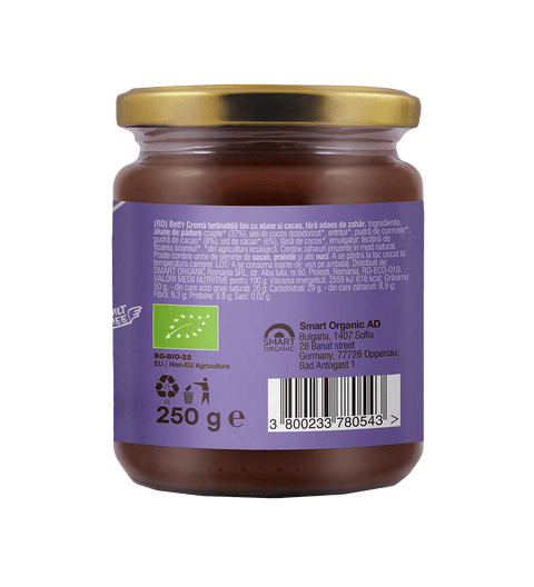 Cremă tartinabilă BIO cu alune și cacao – fără zahăr adăugat