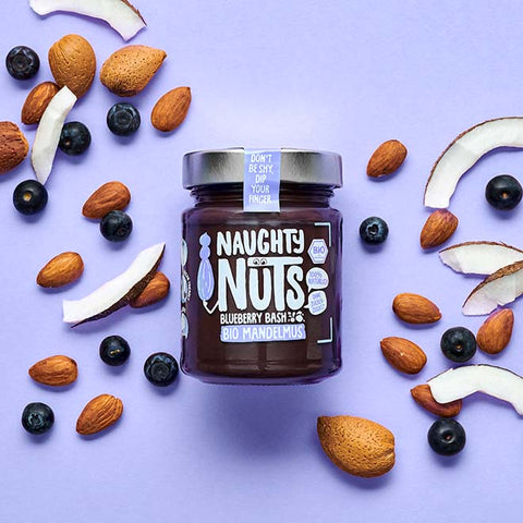 Cremă BIO de migdale cu afine – Blueberry Bash