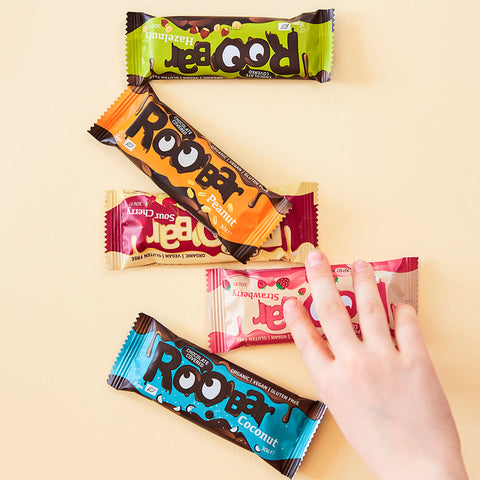 Pachet cu batoane proteice BIO Roobar cu ciocolată (15 batoane)