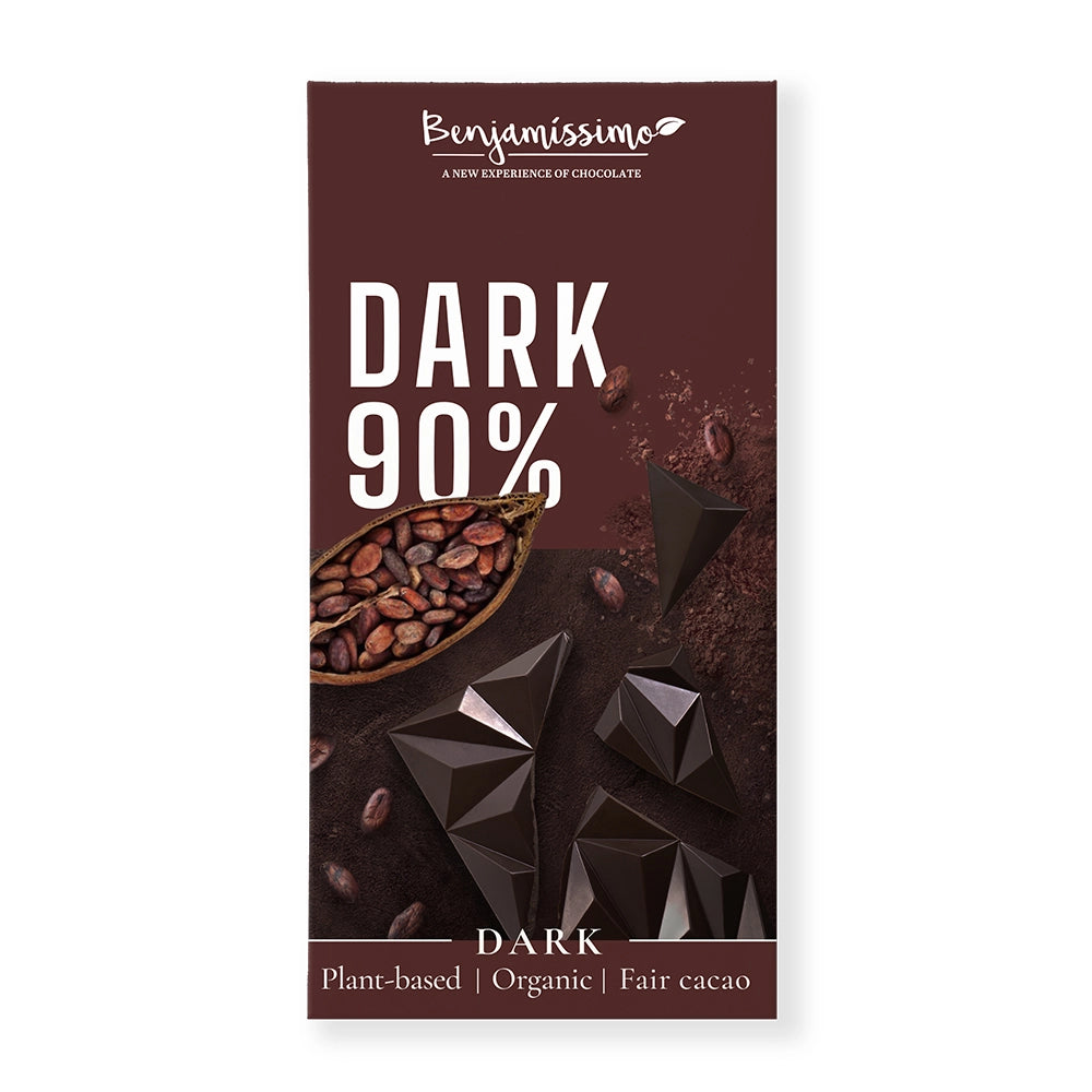 Ciocolată neagră premium 90% 60g | Benjamissimo – Bettr Food Balkans