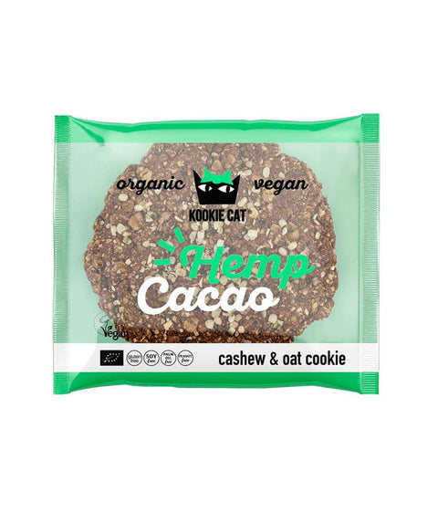 Biscuit BIO cu semințe de cânepă și cacao – Kookie Cat
