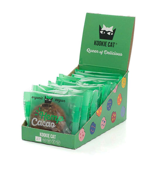 Biscuit BIO cu semințe de cânepă și cacao – Kookie Cat