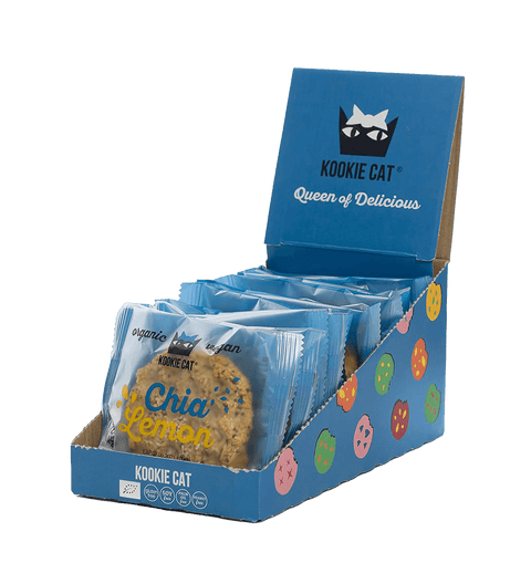 Biscuit BIO cu semințe de chia și lămâie – Kookie Cat