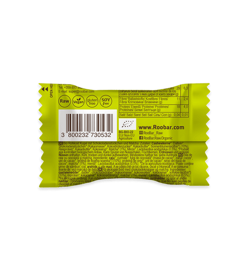 Biluță BIO cu matcha, mentă și chipsuri de ciocolată