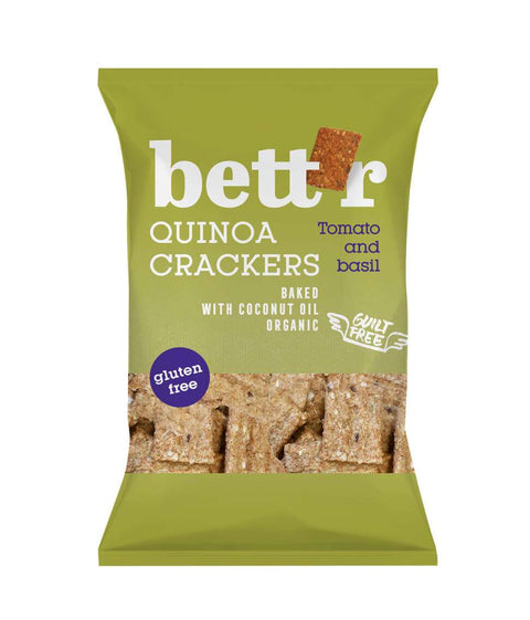Crackers BIO cu quinoa, roșii și busuioc
