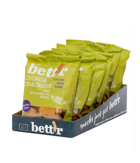 Crackers BIO cu quinoa, roșii și busuioc