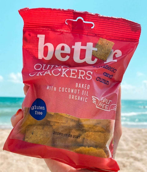 Crackers BIO cu quinoa, turmeric și chimion