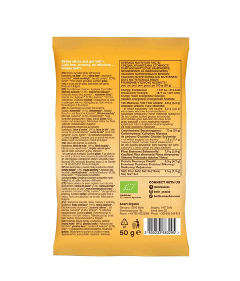 Sticksuri BIO din ovăz cu turmeric