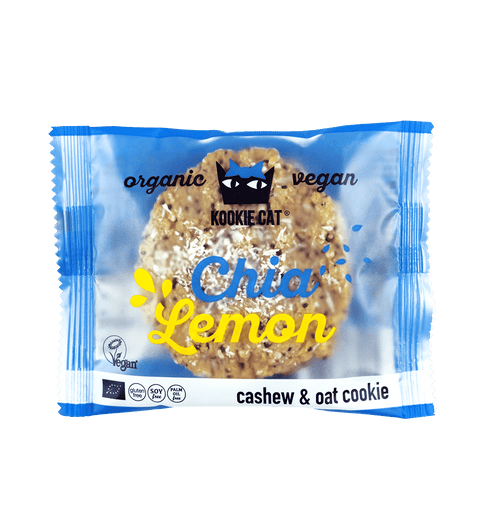 Biscuit BIO cu semințe de chia și lămâie – Kookie Cat