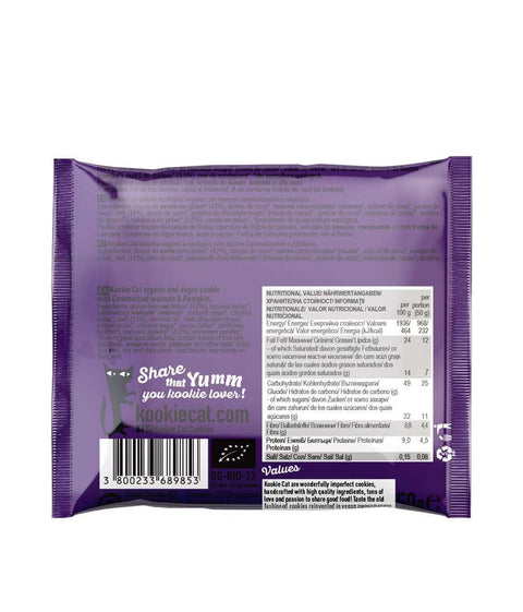 Biscuit BIO de toamnă cu dovleac și nuci caramelizate – Kookie Cat