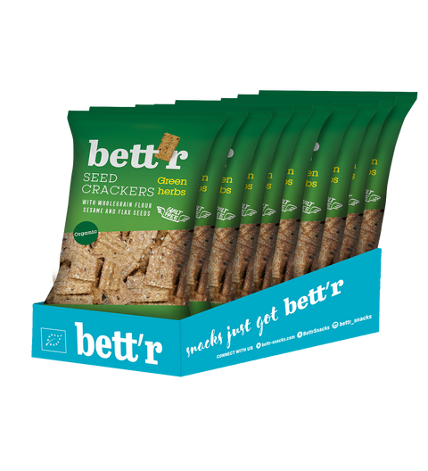 Crackers BIO cu semințe și ierburi aromatice