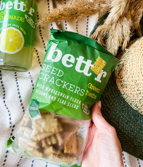 Crackers BIO cu semințe și ierburi aromatice