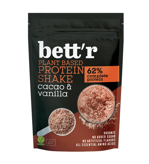 BIO Shake proteic cu cacao și vanilie – 100% vegetal