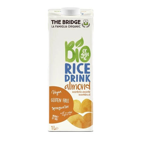 Băutură din orez BIO cu migdale fără gluten 1L, The Bridge