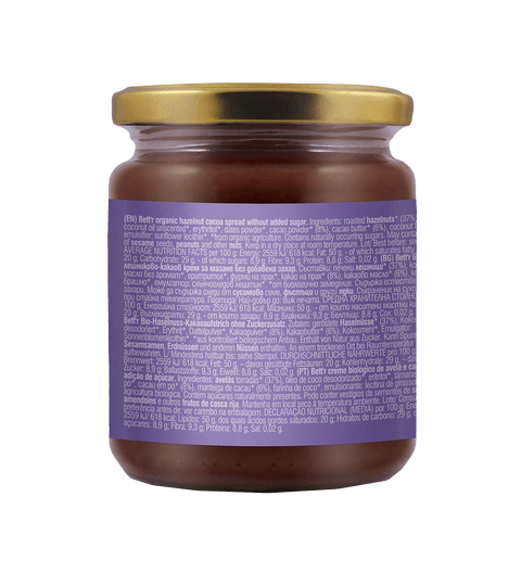 Cremă tartinabilă BIO cu alune și cacao – fără zahăr adăugat