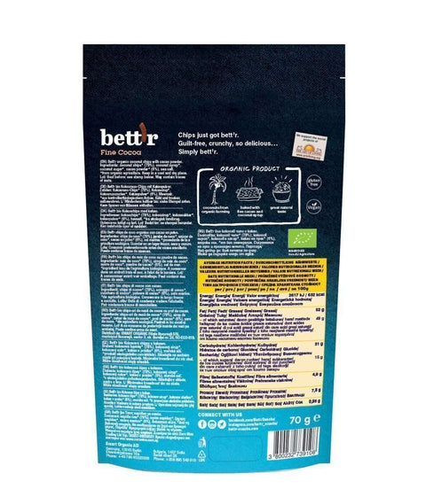 Chips BIO de cocos cu cacao fină