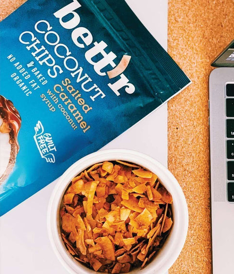 Chips BIO de cocos cu caramel sărat