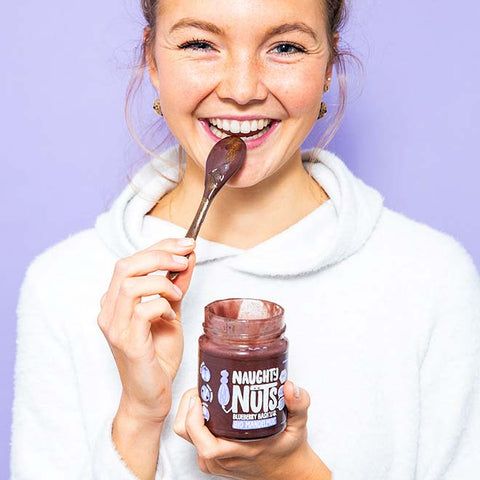 Cremă BIO de migdale cu afine – Blueberry Bash