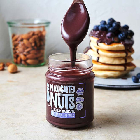 Cremă BIO de migdale cu afine – Blueberry Bash