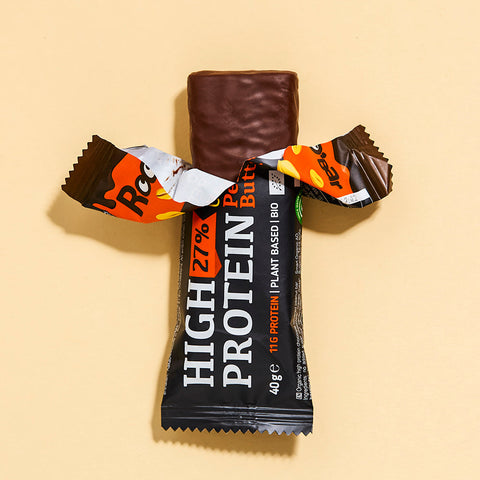 Baton proteic BIO cu ciocolată Roobar – Pachet de 15 bucăți