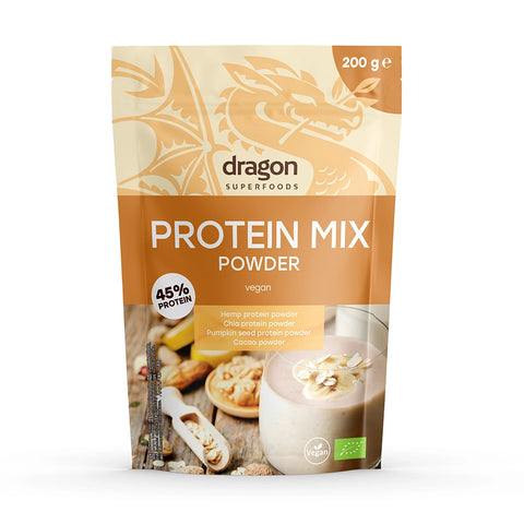 Mix proteic BIO pudră, 200 g, Dragon Superfoods