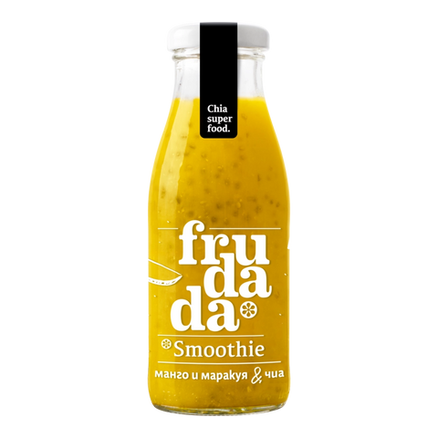 Smoothie Mango, fructul pasiunii și chia, 250 ml, Frudada