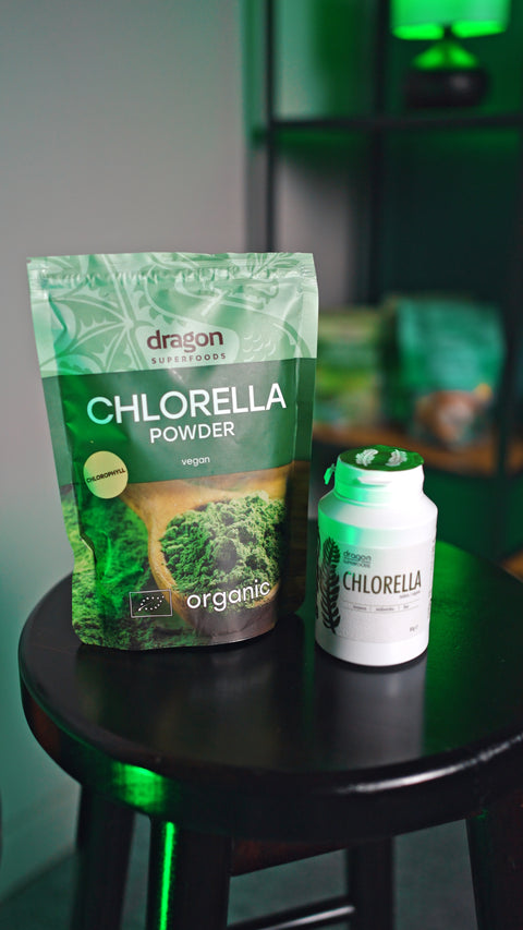 Pudră de Chlorella bio, 200g, Dragon Superfoods