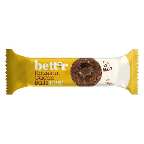 Biluțe BIO din fructe cu umplutură de alune și cacao, 45 g, Bett’r