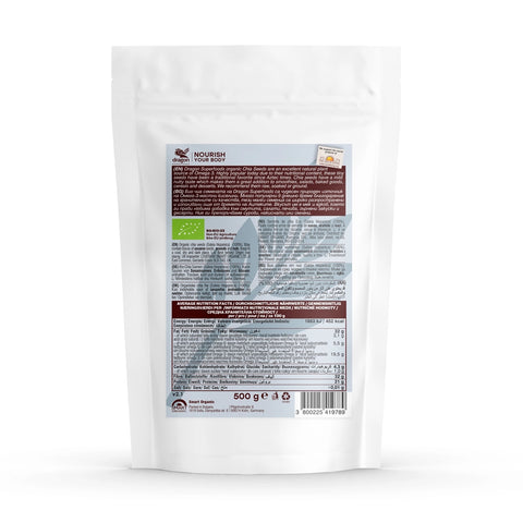 Semințe de chia BIO, 500 g, Dragon Superfoods