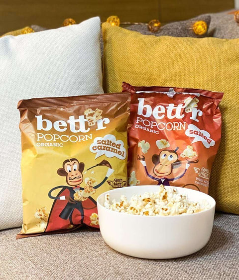 Popcorn BIO cu sare de mare
