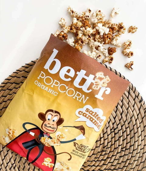 Popcorn BIO cu caramel sărat
