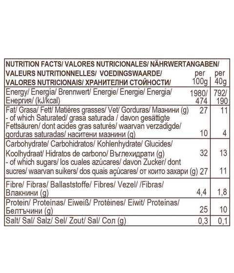 Baton BIO proteic cu ciocolată și alune de pădure