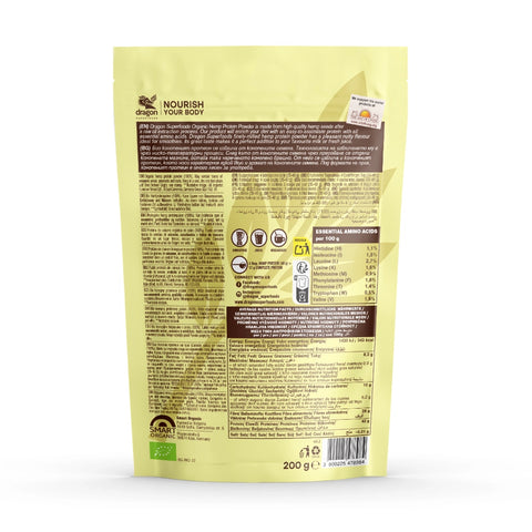 Proteină din semințe de cânepă BIO, 200 g, Dragon Superfoods