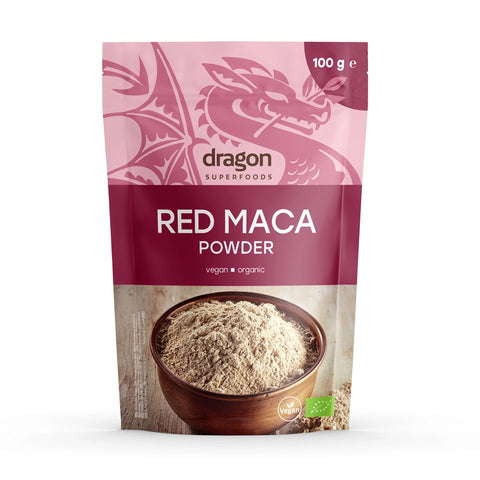 Pudră de maca roșie BIO, 100 g, Dragon Superfoods