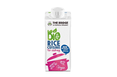 Smântână vegetală din orez BIO fără gluten 200g, The Bridge