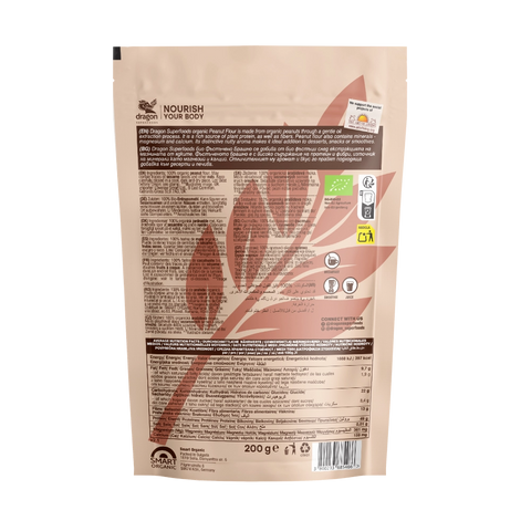 Făină de arahide BIO, 200 g, Dragon Superfoods