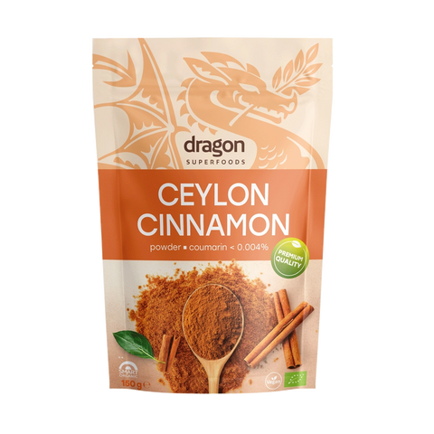 Pudră de scorțișoară Ceylon BIO, 150 g, Dragon Superfoods
