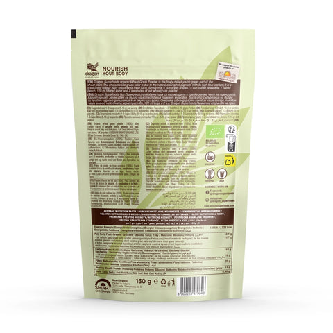Pudră de iarbă de grâu BIO, 150 g, Dragon Superfoods