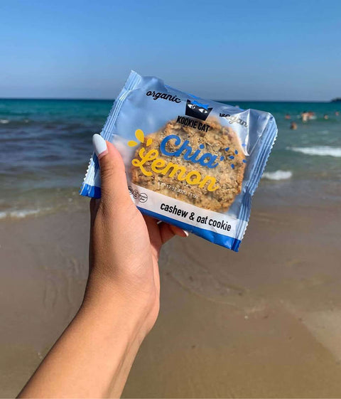 Biscuit BIO cu semințe de chia și lămâie – Kookie Cat