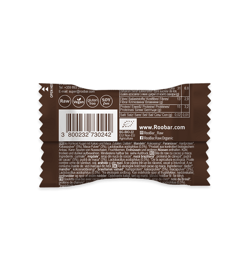 Biluță BIO cu cacao, maca și culturi vii 