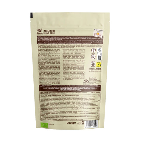 Semințe de cânepă decorticate BIO, 200 g, Dragon Superfoods