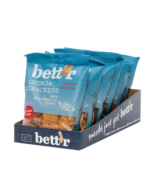 Crackers BIO cu quinoa și boia afumată 