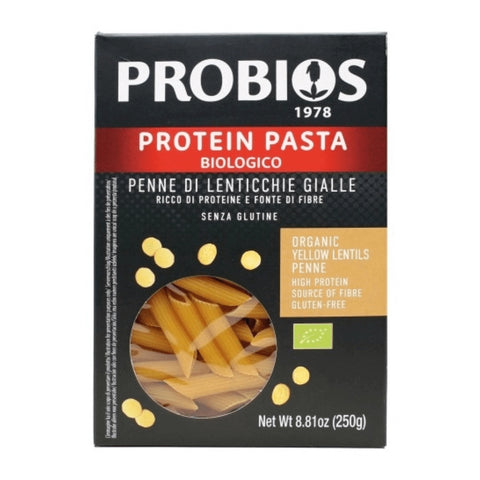 Penne de linte galbenă organică, 250g, Probios