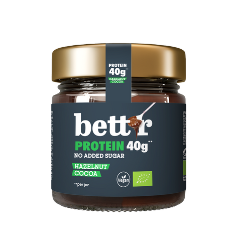 Cremă proteică BIO de alune și cacao – fără zahăr adăugat