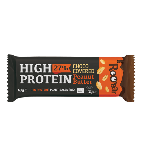 Baton proteic BIO cu ciocolată și arahide - 27% proteine