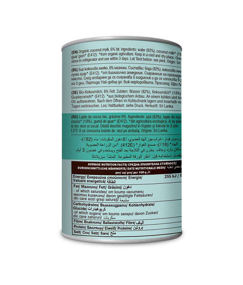 Lapte BIO de cocos 6% grăsime – Bett’r