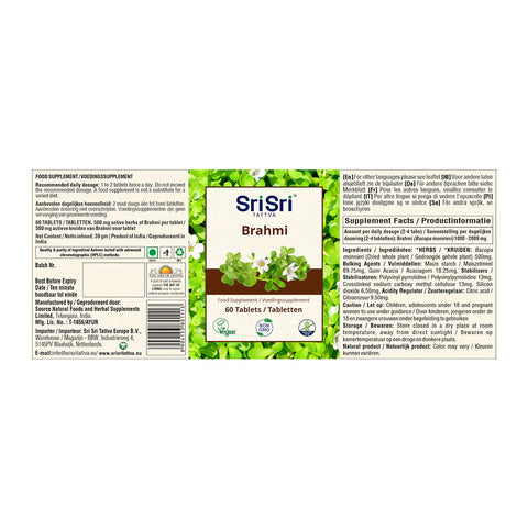 Brahmi, Sri Sri Ayurveda, 60 comprimate