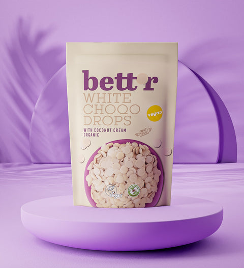 Bobițe BIO de ciocolată albă