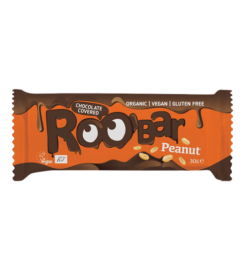 Baton BIO cu arahide și ciocolată – Roobar