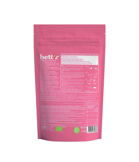 Mix BIO pentru budincă de căpșuni – fără zahăr adăugat, fără gluten